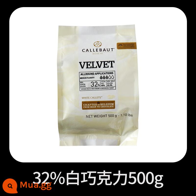 Sô cô la Callebaut hạt đen trắng 2,5kg bơ ca cao nguyên chất Van Houten làm bánh nguyên liệu đặc biệt của Bỉ - Callebaut sô cô la trắng 32% chip 500g