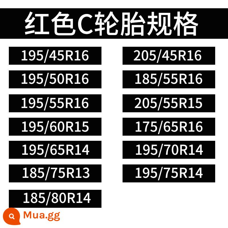 Xe xích chống trượt tất cả xe địa hình xe SUV van tuyết lốp xích gân dày mùa đông - C đỏ [hai lốp]