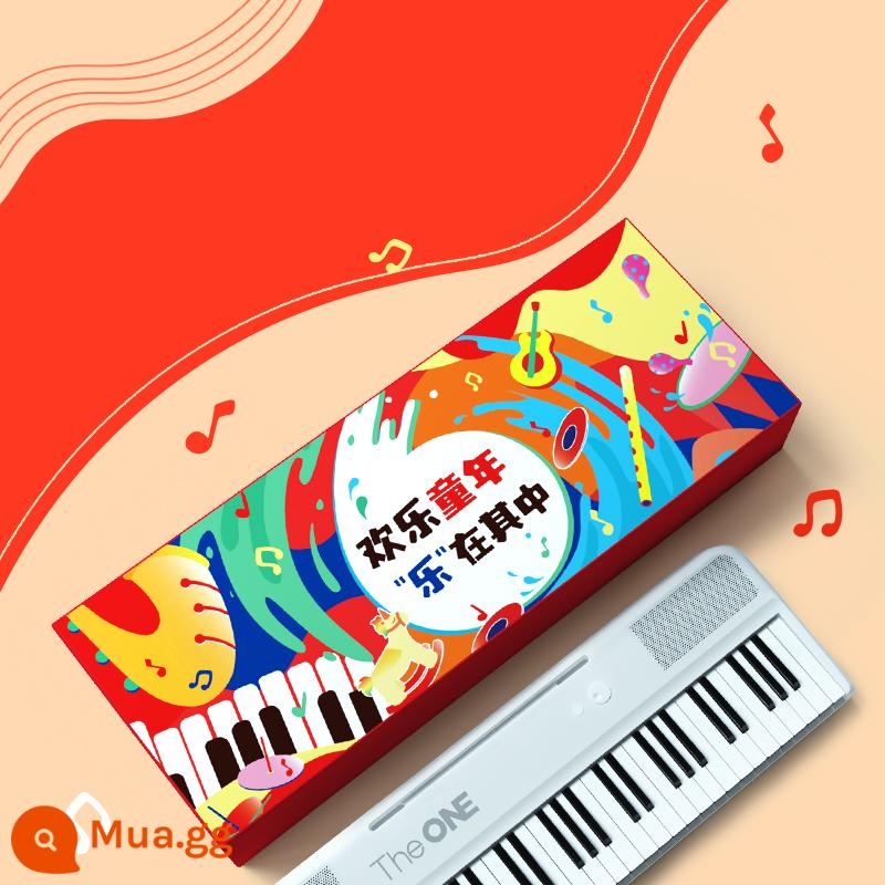 Đàn piano hoa nhỏ TheONE dành cho trẻ em đàn piano điện tử thông minh 61 phím dành cho người mới bắt đầu chuyên nghiệp dành cho người lớn giáo viên mẫu giáo nhạc cụ đặc biệt MÀU SẮC - Hộp quà tặng tùy chỉnh-Bai Qin