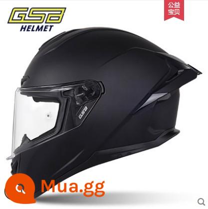 GSB Moto rcycle Mũ bảo hiểm Full Mũ bảo hiểm nam nữ Full-Bọc xe máy chống nắng Mũ bảo hiểm đi xe màu xám mũ bảo hiểm giải phóng mặt bằng - 361-GT đen mờ (cánh sau lớn) [hot style]