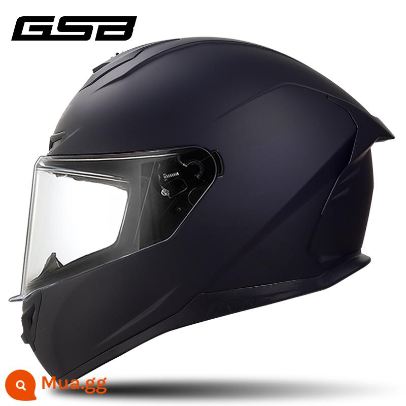 GSB Moto rcycle Mũ bảo hiểm Full Mũ bảo hiểm nam nữ Full-Bọc xe máy chống nắng Mũ bảo hiểm đi xe màu xám mũ bảo hiểm giải phóng mặt bằng - Màu đen mờ 361