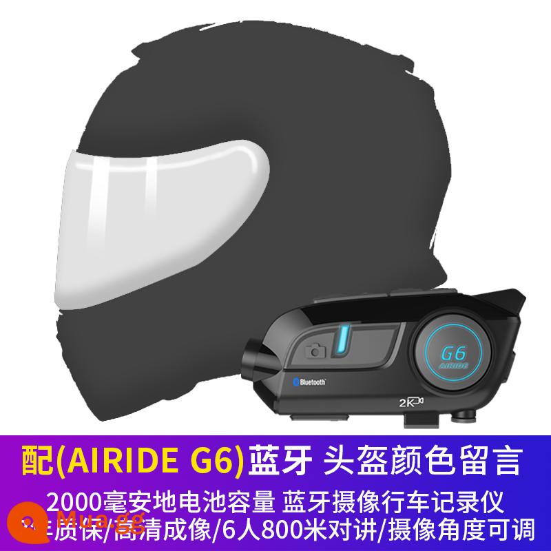 GSB Moto rcycle Mũ bảo hiểm Full Mũ bảo hiểm nam nữ Full-Bọc xe máy chống nắng Mũ bảo hiểm đi xe màu xám mũ bảo hiểm giải phóng mặt bằng - Tai nghe chụp ảnh Bluetooth Plus G6 - non-GT