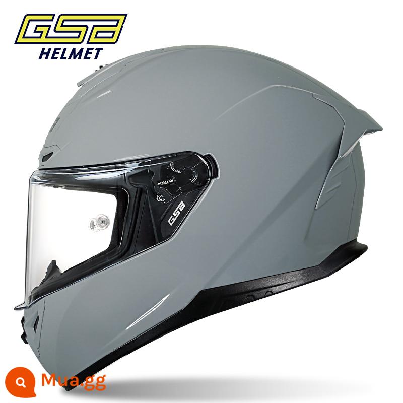 GSB Moto rcycle Mũ bảo hiểm Full Mũ bảo hiểm nam nữ Full-Bọc xe máy chống nắng Mũ bảo hiểm đi xe màu xám mũ bảo hiểm giải phóng mặt bằng - 361-màu xám mát mẻ