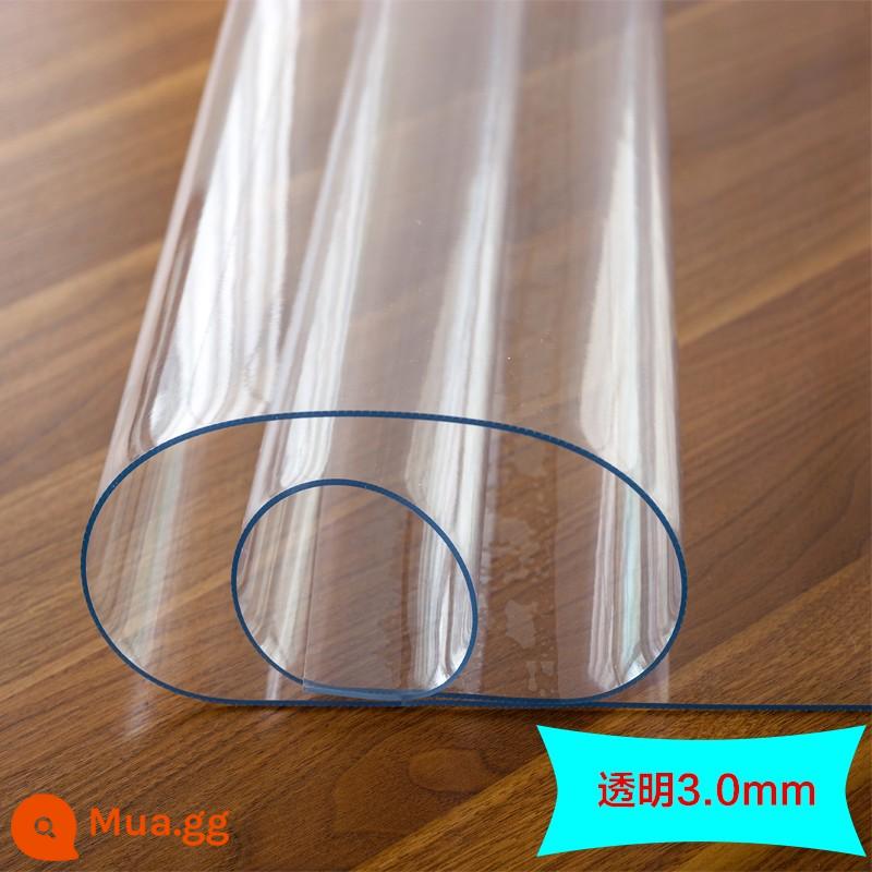 Khăn trải bàn nhựa PVC chống thấm nước và chống dầu thủy tinh mềm trải bàn dùng một lần bàn cà phê miếng lót khăn trải bàn khăn trải bàn tấm pha lê - Thân thiện với môi trường và trong suốt 3.0mm