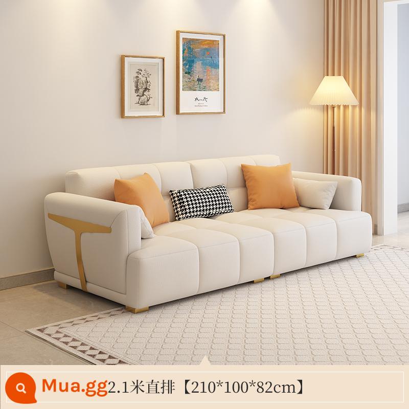 Sofa căn hộ nhỏ phong cách tối giản hiện đại mới của Besna, phòng khách đơn giản, sang trọng, công nghệ vuốt mèo, sofa vải - Ba người 2,1 mét [cao su + bọt biển đàn hồi cao]