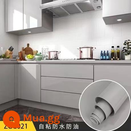 Bếp tổng thể tủ cửa tủ mặt bàn miếng dán đổi mới đặc biệt dày chống thấm dầu chống ẩm sơn ngọc trai tự dính đổi màu - [Sơn ngọc trai]Xám nhạt 60*5m[ZGG021]