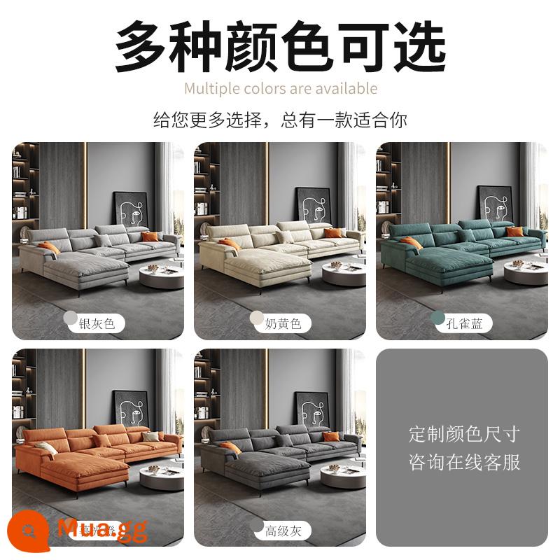 Ý tối giản công nghệ nhung cao su vải sofa căn hộ nhỏ nhà phòng khách hiện đại đơn giản thẳng hàng hoàng phi kết hợp - Nhiều màu sắc hơn [Cảm giác ngồi trên mây]