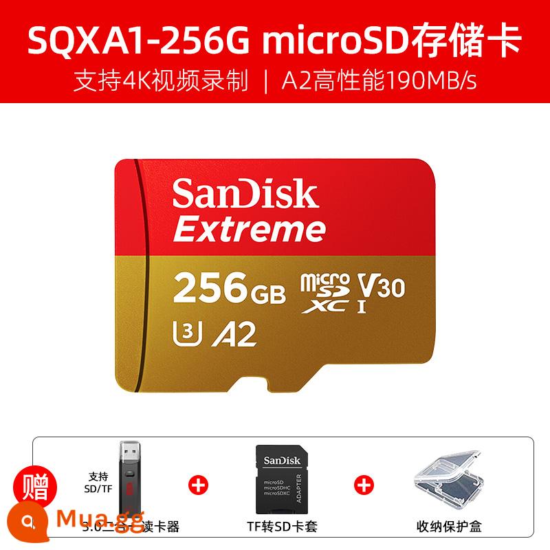 Thẻ nhớ SanDisk128g thẻ tf thẻ micro sd tốc độ cao thẻ nhớ mở rộng thẻ nhớ DJI UAV 256g - Đầu đọc thẻ hai trong một tốc độ cực cao 256G +3.0 (SQXA1-256G)