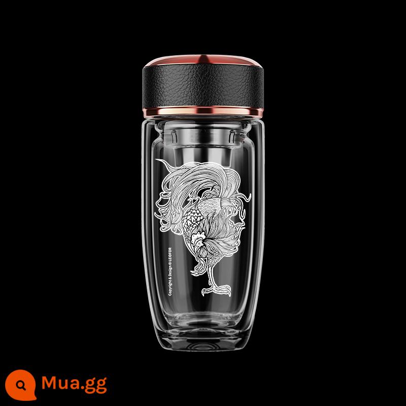 Leidfor Redif thành [Mermelly Dance] Double -layer Glass Cup Cup Men Cup Cup cao - Tấn Minh 370ml