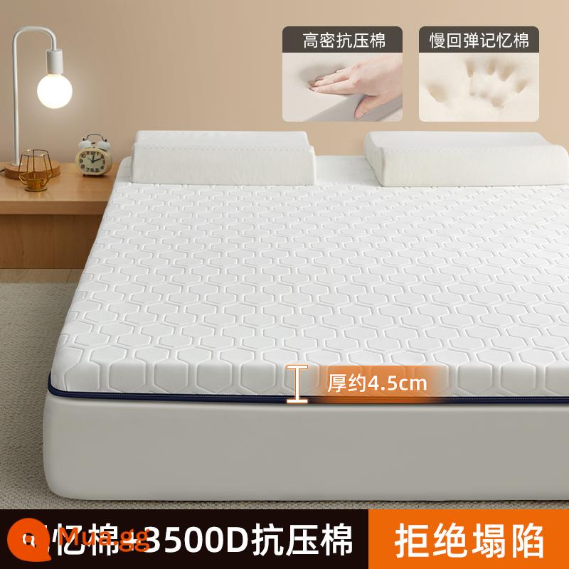 Nệm Memory Foam Đệm Phòng Ngủ Nhà Tatami Thảm Thảm Cao Su Xốp Mật Độ Cao Thảm Nệm Nệm Nệm - Màu trắng cơ bản - dày khoảng 4,5cm - Memory Foam hồi phục chậm loại A