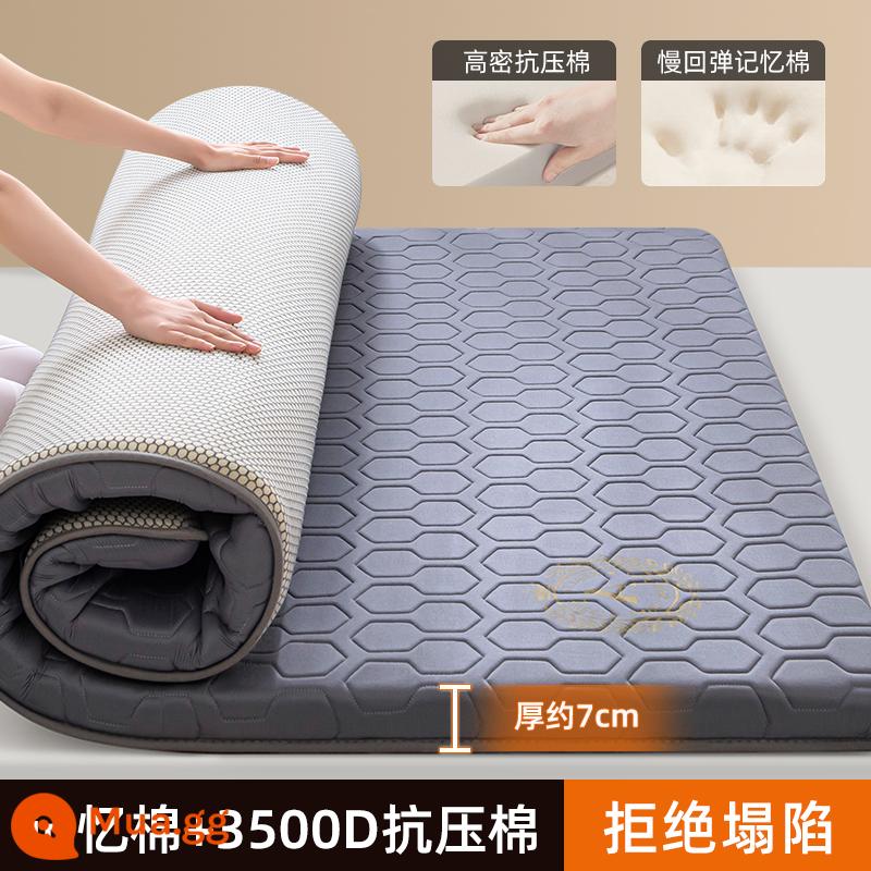 Nệm Memory Foam Đệm Phòng Ngủ Nhà Tatami Thảm Thảm Cao Su Xốp Mật Độ Cao Thảm Nệm Nệm Nệm - A+ xám - dày khoảng 7.0cm - Memory Foam đàn hồi chậm loại A