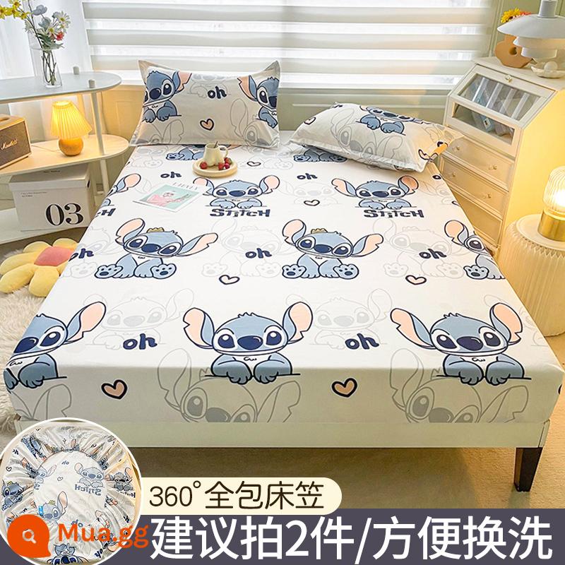 Disney Trang Bị Tấm Đơn Bộ Drap Giường 2023 Mới Giường Simmons Nệm Túi Ngủ Không Nguyên Chất Cotton Chăn Ga Gối - Stitch [Ủy quyền chính hãng của Disney]