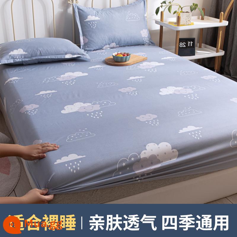 Ga trải giường One Piece Cotton đã giặt sạch Ga trải giường Simmons Nệm chống bụi Bao bọc giường Bao gồm tất cả Vỏ bọc chống trượt - đám mây quyến rũ