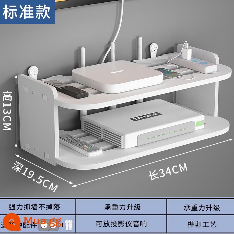 Giá Treo Tường Wifi Giá Định Vị Bộ Định Tuyến Giá Đỡ Đấm Tường Tivi Set-Top Box Giá Treo Tường - Hai lớp 34CM [kiểu tiêu chuẩn]