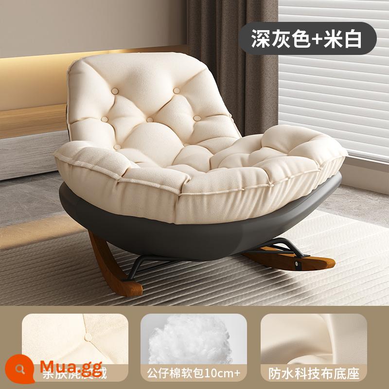 Sofa Lười Chim Cánh Cụt Hình Hoa Đính Đá Người Lớn Ghế Trưởng Thành Phòng Khách Ốc Ban Công Nhà Trong Nhà Giải Trí Yaoyao Ghế - Mẫu độc quyền da lộn tổ ong [xám đậm và trắng nhạt]