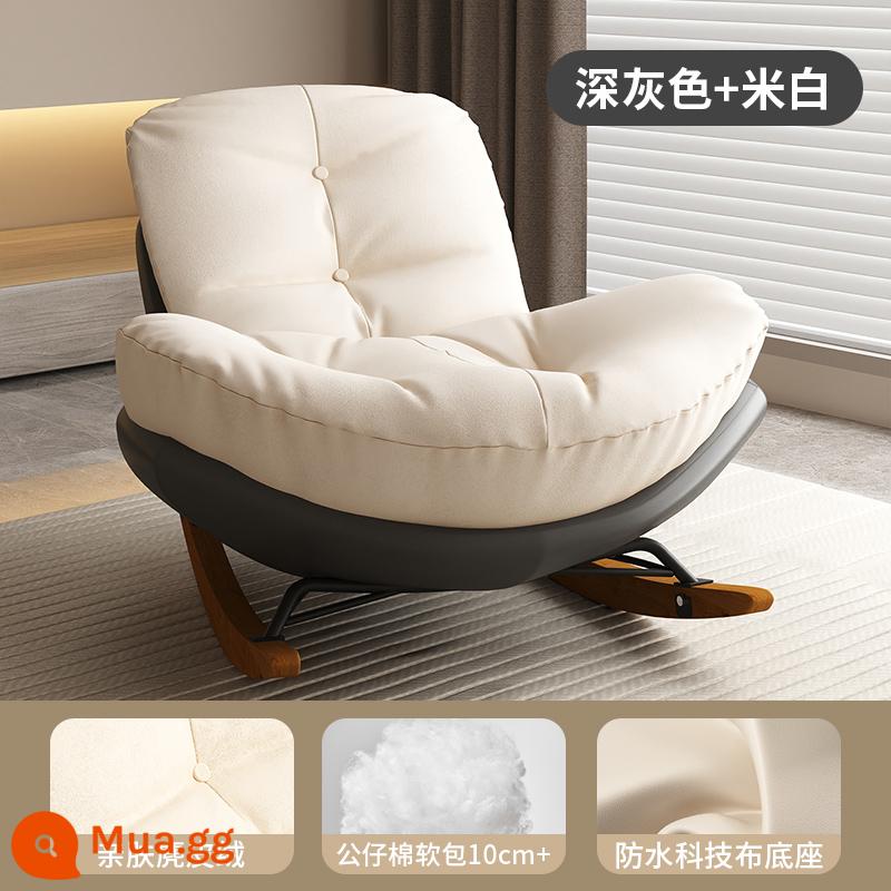 Sofa Lười Chim Cánh Cụt Hình Hoa Đính Đá Người Lớn Ghế Trưởng Thành Phòng Khách Ốc Ban Công Nhà Trong Nhà Giải Trí Yaoyao Ghế - Da lộn cỡ lớn nâng cấp [xám đậm và trắng nhạt]