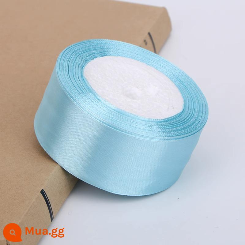 4Cm Ruy Băng Hoa Hoa Hồng Trang Trí Handmade DIY Dây Bện Tặng Ruy Băng Đỏ Nơ Satin - Hồ xanh (ba cuộn bất kỳ có giá 3,5 nhân dân tệ mỗi cái)