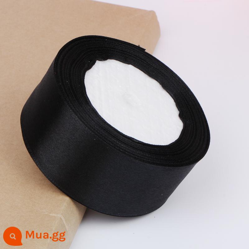 4Cm Ruy Băng Hoa Hoa Hồng Trang Trí Handmade DIY Dây Bện Tặng Ruy Băng Đỏ Nơ Satin - Màu đen (ba cuộn bất kỳ có giá 3,5 nhân dân tệ mỗi cuộn)