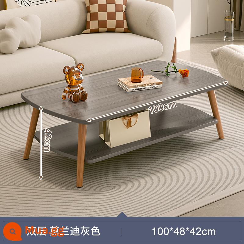 Bàn cà phê căn hộ nhỏ phòng khách nhà sofa bàn trà phòng ngủ nhà cho thuê đơn giản với bàn nhỏ tối giản hiện đại - [Rõ ràng] Xám Morandi 100CM