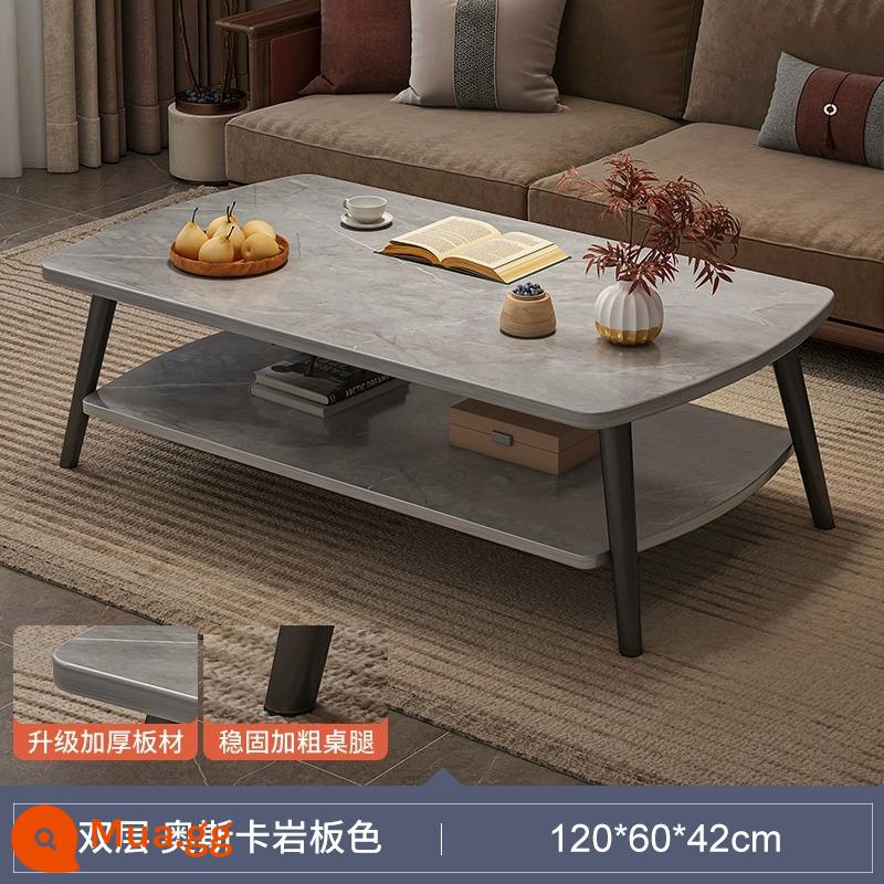 Bàn cà phê căn hộ nhỏ phòng khách nhà sofa bàn trà phòng ngủ nhà cho thuê đơn giản với bàn nhỏ tối giản hiện đại - [Mẫu 2023 được nâng cấp và dày lên] Màu đá phiến Oscar 120CM