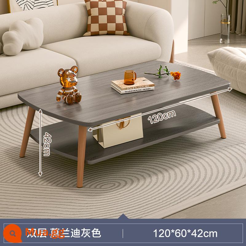 Bàn cà phê căn hộ nhỏ phòng khách nhà sofa bàn trà phòng ngủ nhà cho thuê đơn giản với bàn nhỏ tối giản hiện đại - [Rõ ràng] Xám Morandi 120CM