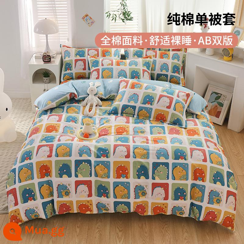 Hoạt hình dễ thương bông vỏ chăn cotton mảnh đơn ký túc xá sinh viên vỏ chăn đơn 150x200x230 tấm chăn 1.5 mét - Happy Pie [Chất lượng dành cho bà mẹ và trẻ sơ sinh]