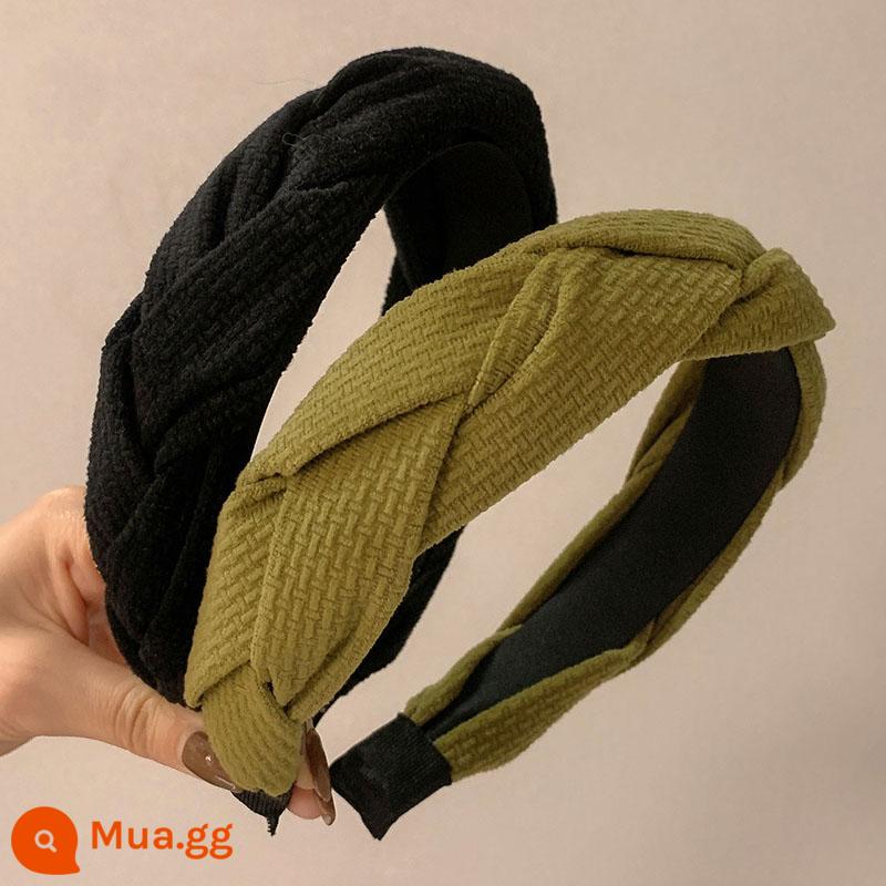 Hairband 2022 Mùa thu mới và mùa đông cảm giác tóc HOOP Nữ rộng cạnh hàng ngày Rửa tóc clip Sọ cao đồ trang sức hàng đầu - 05 Bộ đồ hai mảnh Nắng