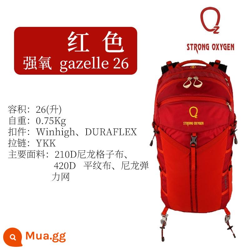 Oxy Mạnh Túi Leo Núi Linh Dương 26L36L Ngoài Trời Cặp Đôi Ba Lô Du Lịch Nhẹ Đi Bộ Đường Dài Giải Trí Ba Lô Mới - Phong cách mới màu đỏ (26L) một kích thước phù hợp với tất cả