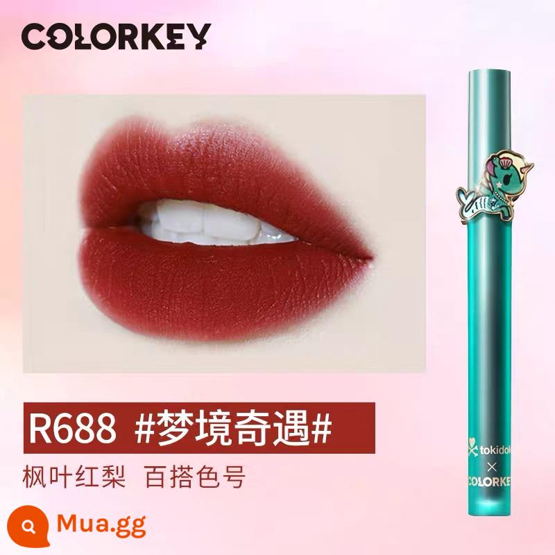 Colorkey Kelaqi kỳ lân son kem không khí nhung mờ mờ nữ sinh mô hình chẵn lẻ son môi tên chung - Mẫu ghép lá phong đỏ lê R688