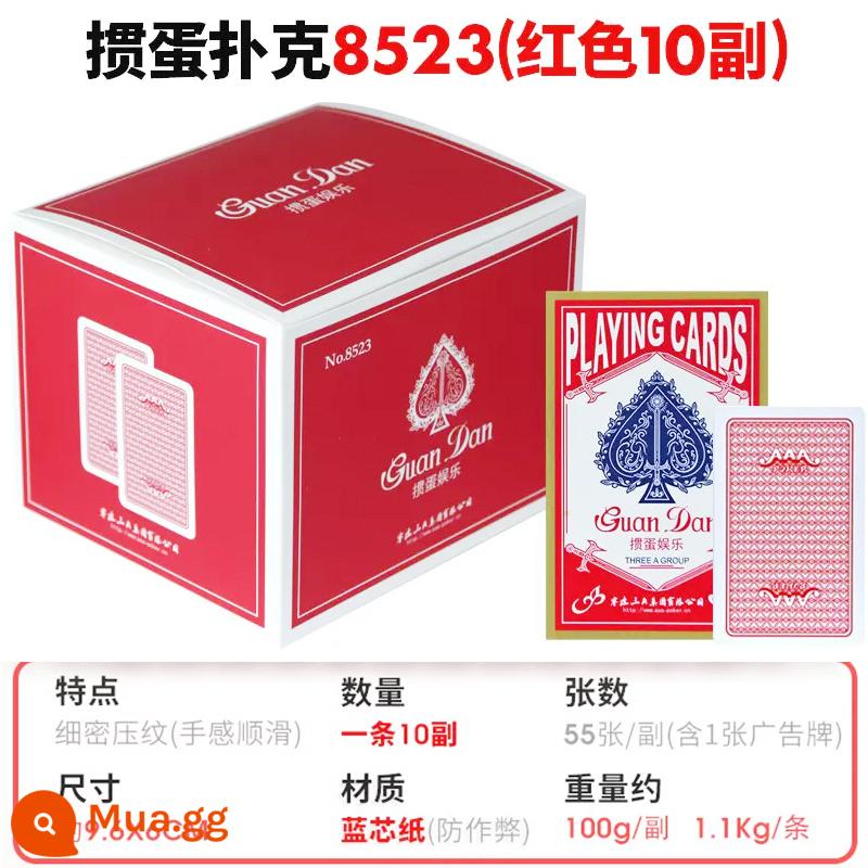 Sỉ full box 100 đôi xi cao cấp custom xi 3a xi chữ to chất lượng cao - Poker đỏ đánh trứng (5 hộp/10 đôi)