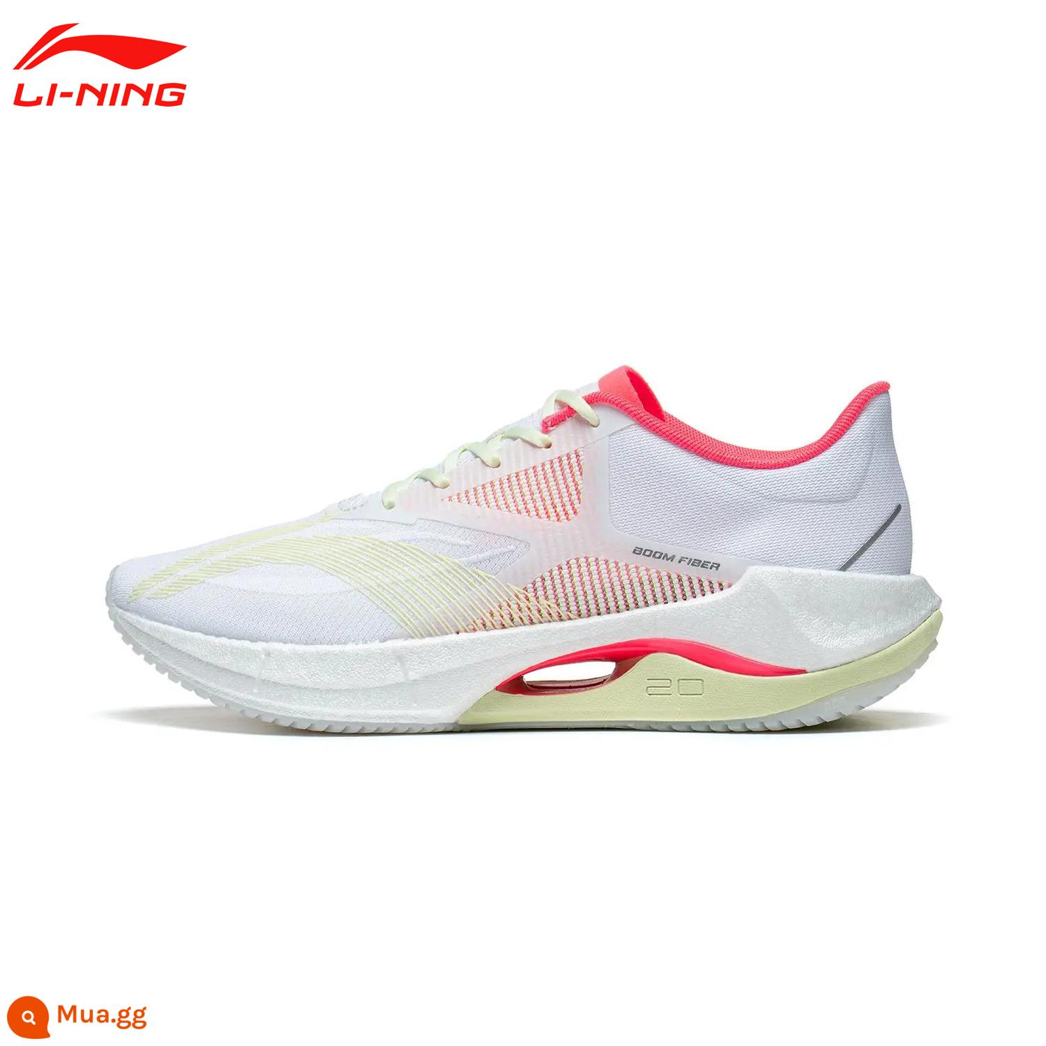 Giày chạy bộ thế hệ thứ 20 siêu nhẹ Li Ning dành cho nam và nữ mùa xuân 2023 bề mặt lưới nhẹ thoáng khí có độ đàn hồi cao nhẹ giày chạy bộ đua xe chuyên nghiệp - [Nữ Siêu Nhẹ 20] T002-7 Trắng Tiêu Chuẩn/Đỏ Huỳnh Quang