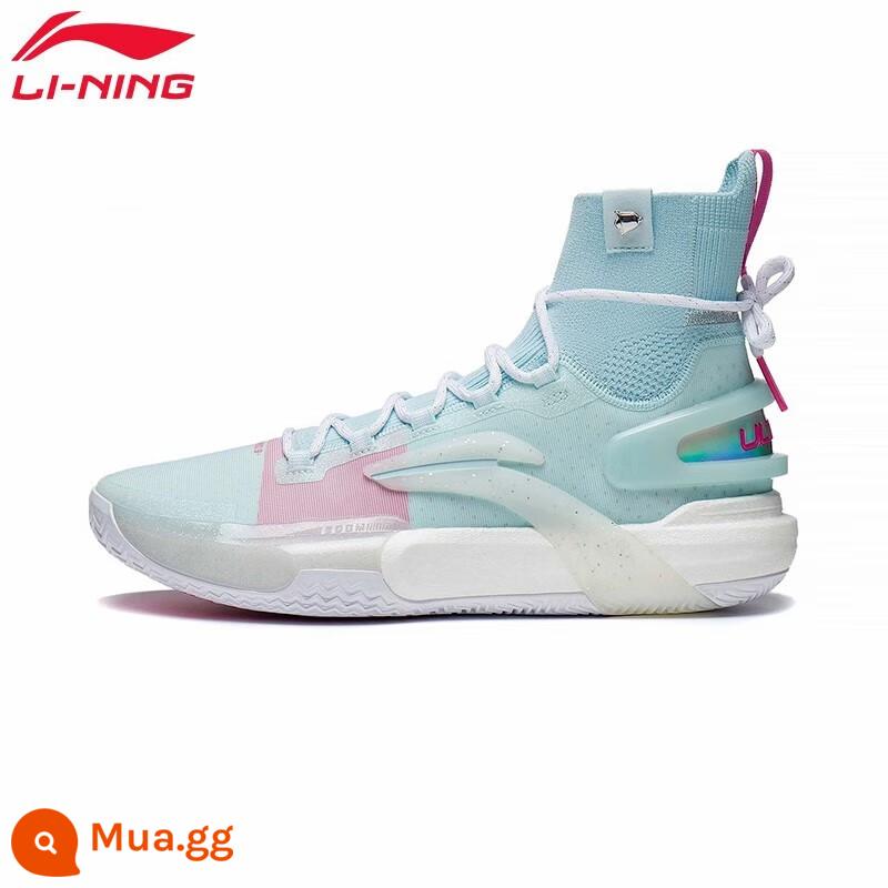 Giày bóng rổ Li Ning Blitz 9 giày thể thao nam mùa đông 2022 chống sốc thấp-top phục hồi thực chiến giày thi đấu chuyên nghiệp - Xanh Aqua hồng đậm (T013-1) Blitz 9 ultra