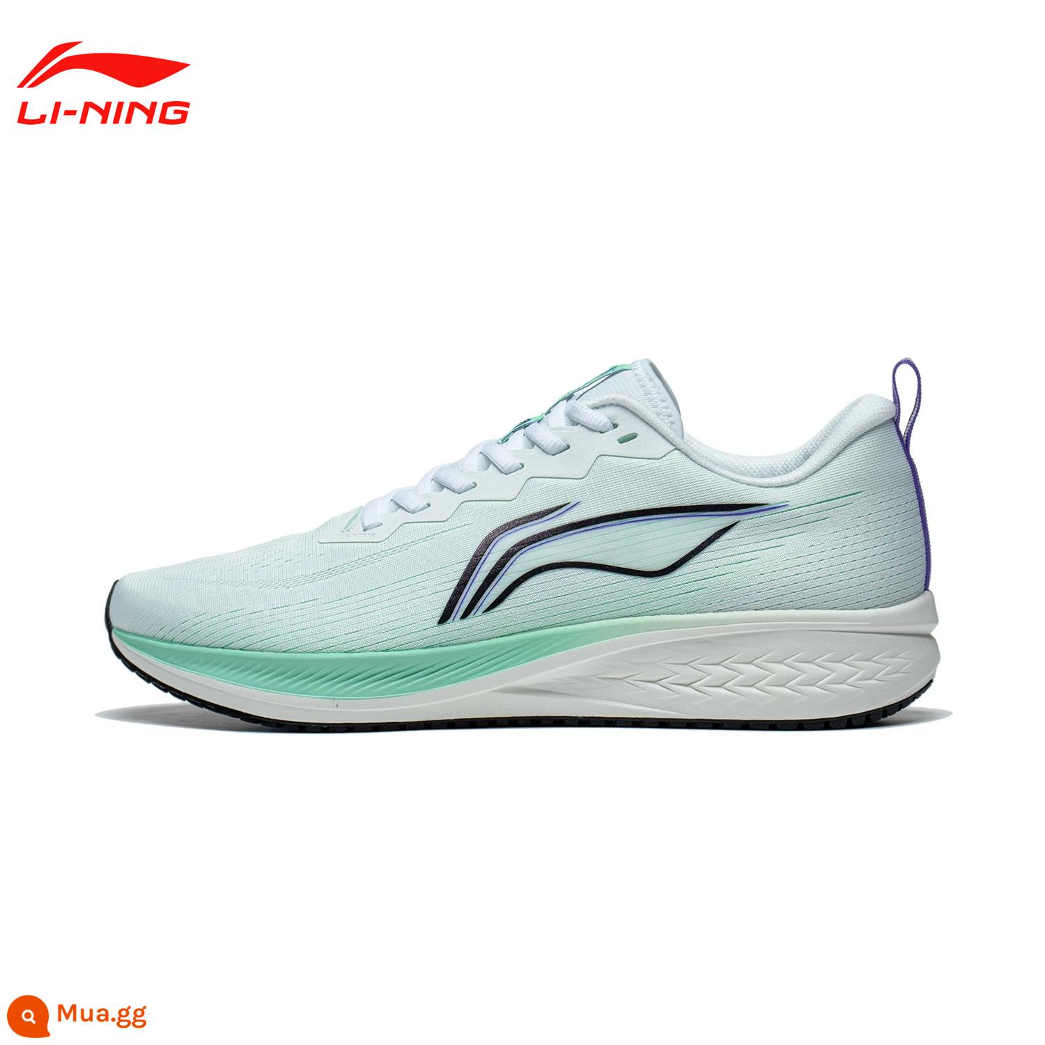 Giày chạy bộ Li Ning Chitu 5PRO dành cho nam và nữ mùa thu đông siêu nhẹ chống thấm nước thoáng khí chống sốc giày thể thao chuyên nghiệp - [Thỏ đực đỏ 6 mùa thu] T015-15 tiêu chuẩn trắng/xanh huỳnh quang