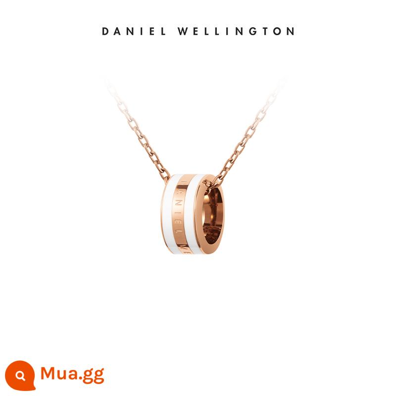 Dây chuyền đôi dw cùng đoạn phụ kiện ánh sáng hai màu cá tính sang trọng Daniel Wellington - Gốm sứ trắng RG