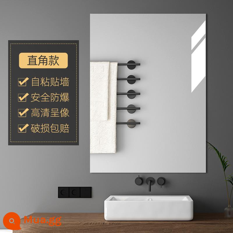 Gương mềm treo tường tự dính gương toàn thân acrylic gia dụng tối giản hiện đại độ nét cao phòng thay đồ miễn phí đấm gương phòng tắm - Góc vuông 20 * 60cm [HD chống cháy nổ, đảm bảo hư hỏng]