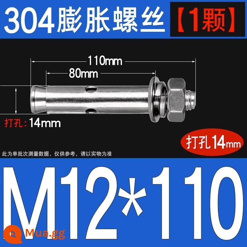 Vít nở kéo sắt mạ kẽm ống nổ vít neo Vít nở M6M8M10M12M14M16M18M20 - 304-M12*110[1 cái]