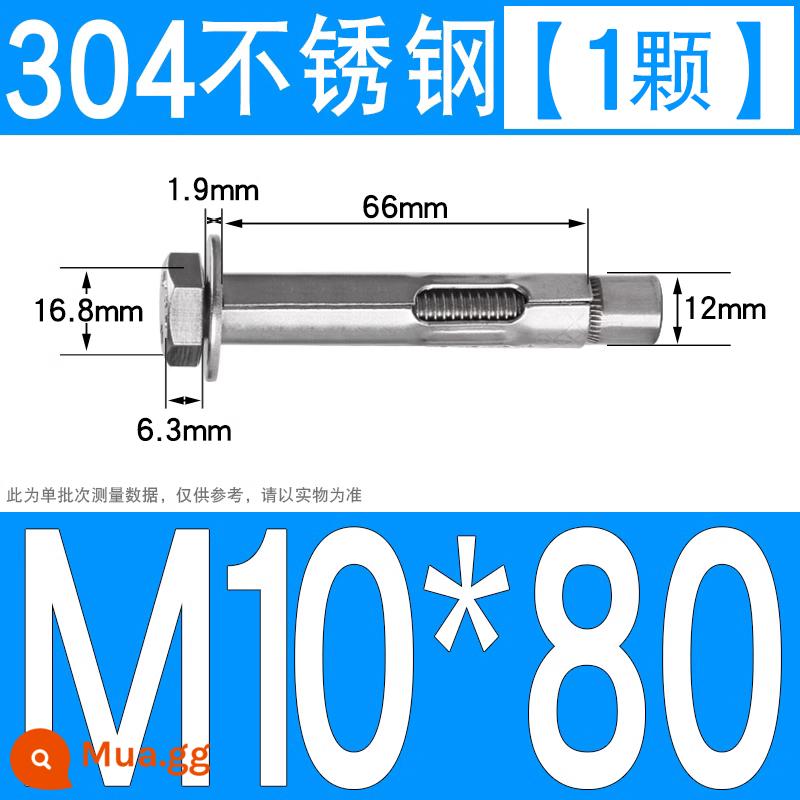 Vít nở kéo sắt mạ kẽm ống nổ vít neo Vít nở M6M8M10M12M14M16M18M20 - 304 lục giác M10*80[1 cái]