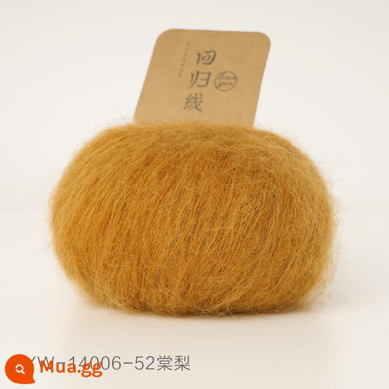 Dòng hồi quy Muyan nhập khẩu Nam Phi trẻ mohair tự làm dệt kim thủ công len mịn bóng sợi len - Số 52-Tangli (20g/nhóm)