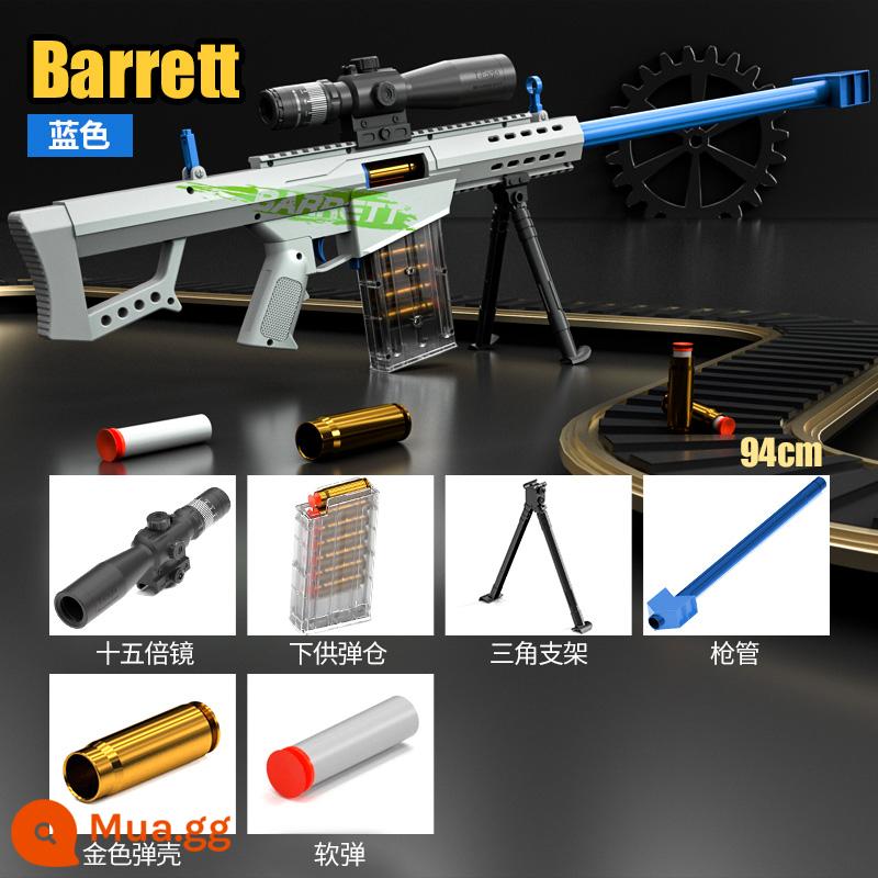 Súng đồ chơi Barrett bé trai và trẻ em mô phỏng phóng đạn bắn tỉa AWM lấy đạn mềm lấy 98K súng trường ăn thịt gà M24 độ chính xác cao 6 - Cannon Barrett [xanh và trắng]