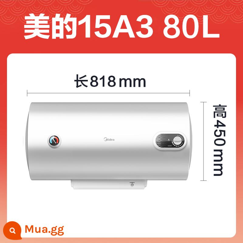 Bình nóng lạnh Midea A3 điện nhà tắm gia nhiệt nhanh vệ sinh phòng cho thuê bình chứa nước nhỏ loại 40/50/60 lít 80 - Cực Trắng 80L