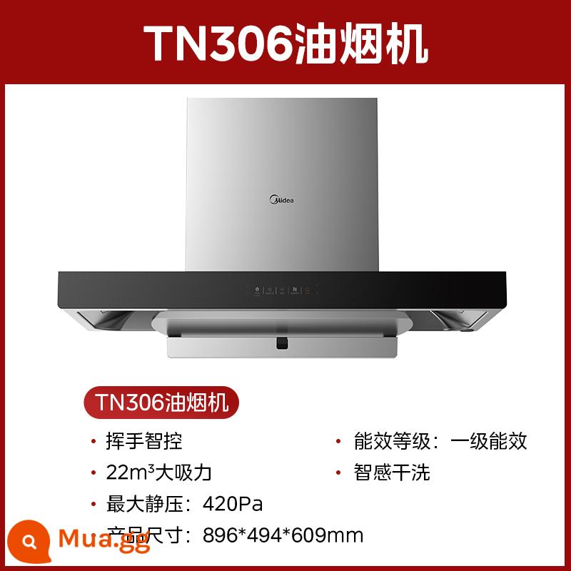 Midea TN306 phạm vi hút mùi nhà bếp hút lớn Châu Âu hàng đầu cửa hàng hút mùi hút dầu hàng đầu - TN306 đen