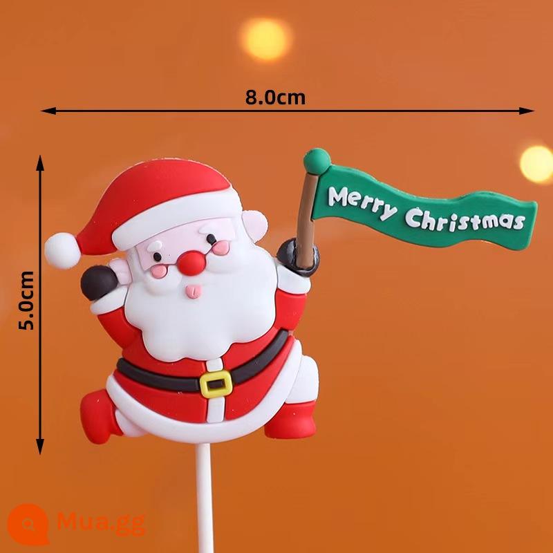 Internet nổi tiếng Giáng Sinh trong suốt di động xô trang trí bánh Ông Già Noel nai sừng tấm kem dâu xô món tráng miệng hộp đóng gói - xám nhạt