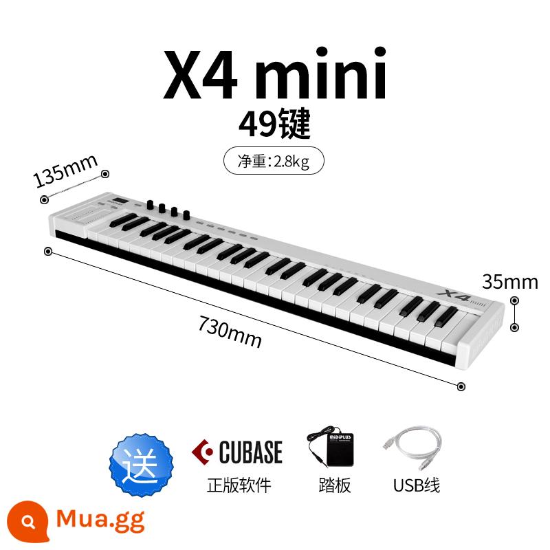 Bộ điều khiển nhạc điện tử midiplus X8III X61 49 Bàn phím midi 88 phím chuyên nghiệp - X4mini (bàn phím mini) đi kèm bàn đạp + phần mềm soạn nhạc chính hãng