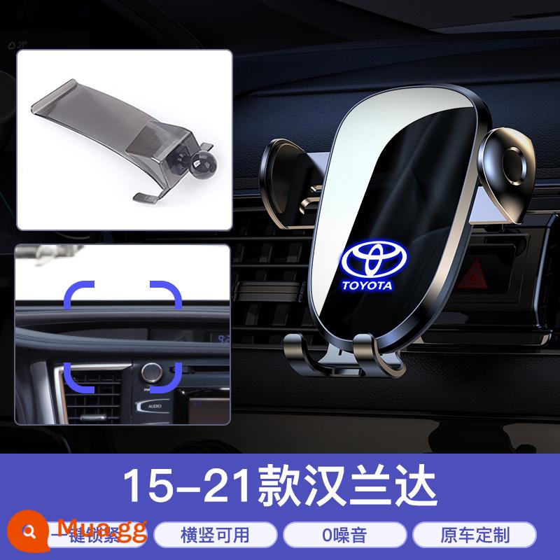 Giá đỡ điện thoại xe hơi Toyota Corolla Ralink CAMRY Rồng Châu Á Hanlanda Rồng đặt giá đỡ điện thoại di động đặc biệt RAV4 - [15-21 Highlander] Mẫu thông minh★Ổn định và có thể sử dụng theo chiều ngang