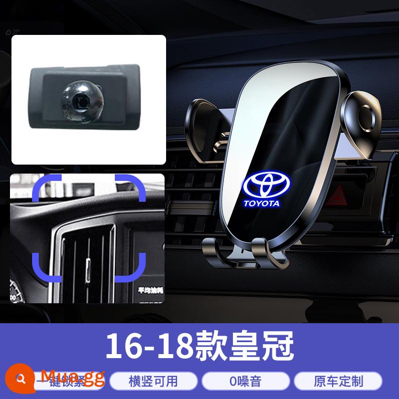 Giá đỡ điện thoại xe hơi Toyota Corolla Ralink CAMRY Rồng Châu Á Hanlanda Rồng đặt giá đỡ điện thoại di động đặc biệt RAV4 - [16-18 Crown Land Release] Mô hình thông minh★Ổn định và có thể sử dụng theo chiều ngang