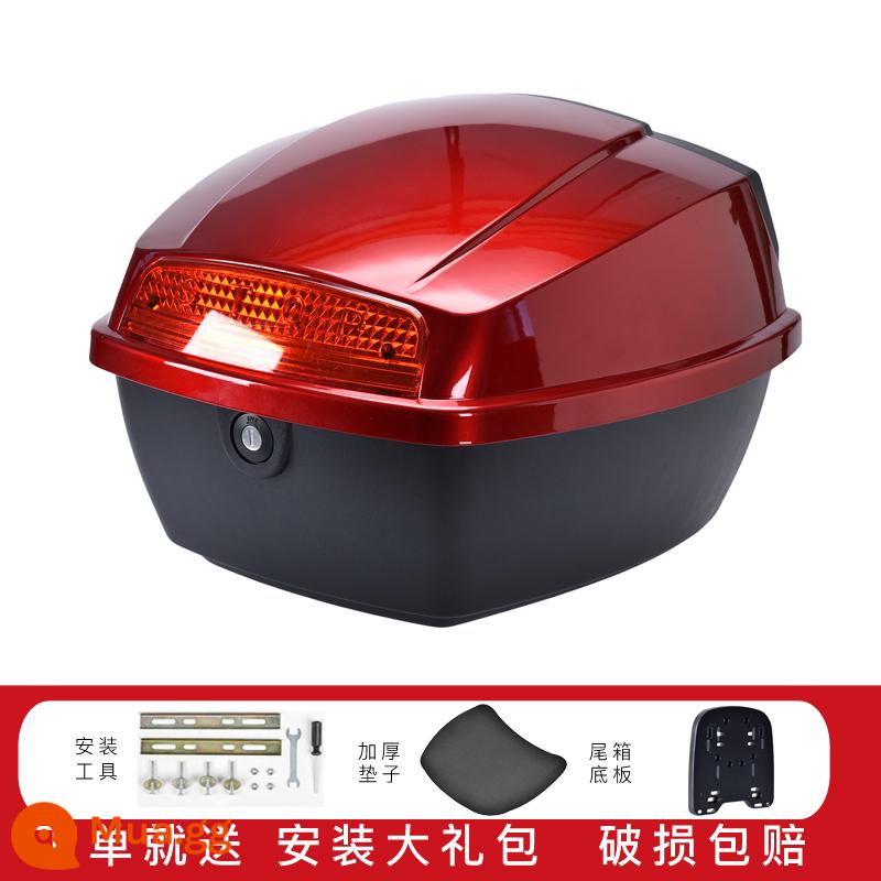 Xe điện cốp xe đa năng Yardi Emma Tailing Luyuan dày xe điện lớn bàn đạp xe máy cốp xe - Yuedong Haomai Đỏ+Dưới+Công cụ