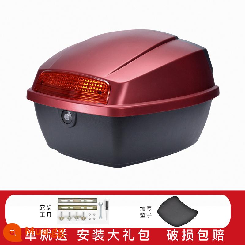 Xe điện cốp xe đa năng Yardi Emma Tailing Luyuan dày xe điện lớn bàn đạp xe máy cốp xe - Frosted Heroic Red + Dụng cụ