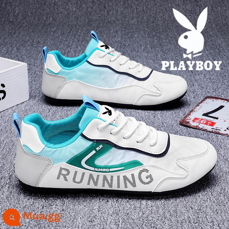 Giày Nam Playboy Forrest Gump 2023 Mùa Hè Mới Đế Mềm Giày Da Nam Thể Thao Mùa Xuân Chạy Triều Giày - 141 trắng xanh