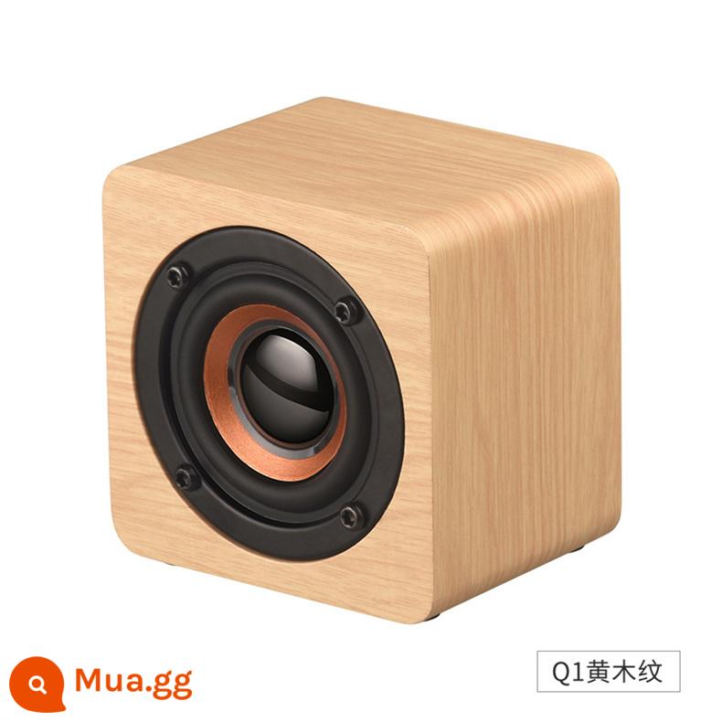 Gỗ mini không dây bluetooth âm thanh gia đình nhỏ di động âm thanh xe hơi loa siêu trầm ngoài trời loa retro sáng tạo - [Hạt gỗ màu vàng] Phiên bản Trung Quốc [Tuổi thọ pin lâu dài]