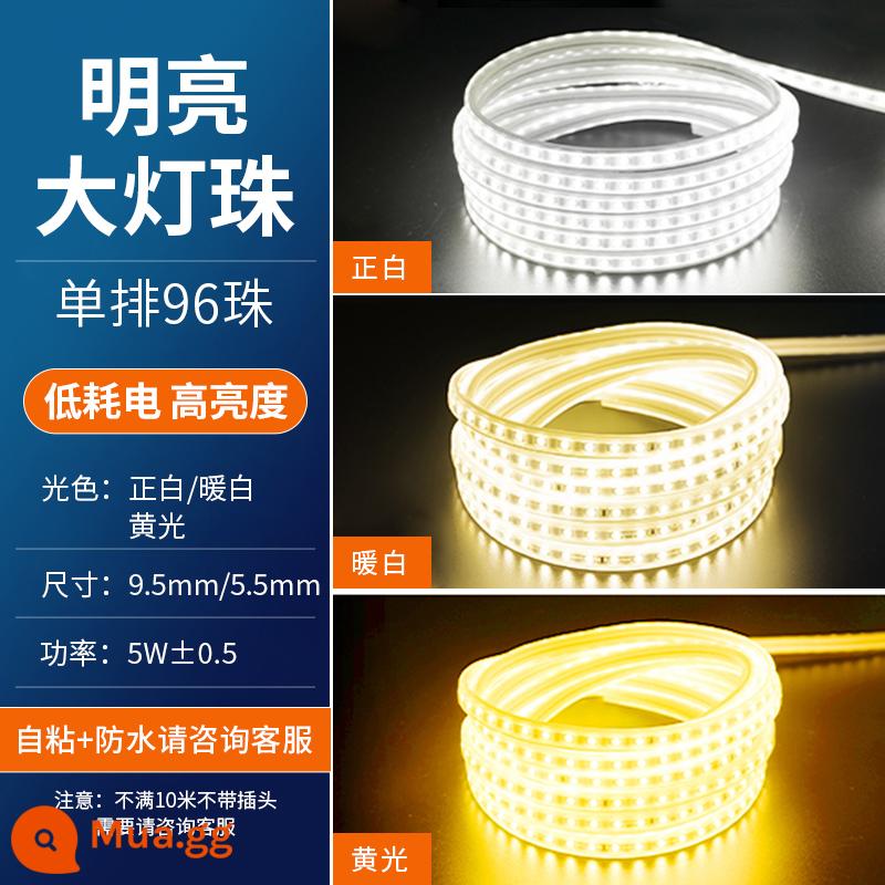 220 V Đèn LED Dải Nhà Siêu Sáng COB Bầu Không Khí Phòng Khách 3 Màu Đường Đèn Ngoài Trời Chống Thấm Nước RGB Hầu Tước Đèn - Gói 1 mét [hạt đèn phòng khách có độ sáng cao] 2835-96 hạt, có sẵn ba màu sáng, phích cắm miễn phí cho 10 mét trở lên